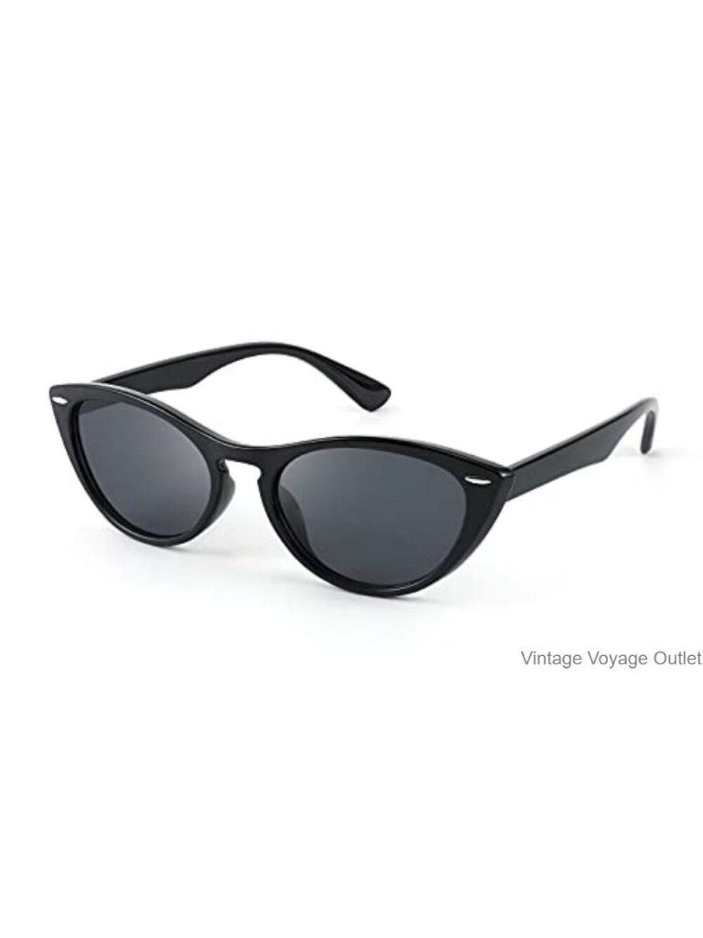 Retro Cat Eye Sunglasses Small UV400 Half Frame